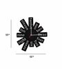 Black MDF Numbers Modern Wall Clock