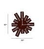 Brown MDF Numbers Modern Wall Clock