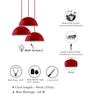 Numero Black Metal Cluster Hanging Light