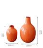 Numero Orange Iron (Pack of 2) Vases