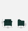 Numonk Velvet 1 Seater Sofa in Amazon Green Colour