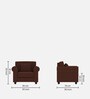 Numonk Velvet 1 Seater Sofa in Chocolate Brown Colour