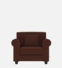 Numonk Velvet 1 Seater Sofa in Chocolate Brown Colour