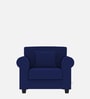 Numonk Velvet 1 Seater Sofa in Indigo Blue Colour
