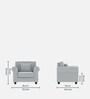Numonk 1 Seater Sofa In Pubble Grey Colour