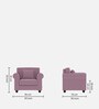 Numonk 1 Seater Sofa In Puce Pink Colour