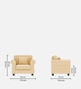 Numonk Velvet 1 Seater Sofa in Sandy Beige Colour