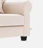 Numonk Velvet 1 Seater Sofa in Warm White Colour