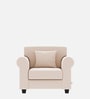 Numonk Velvet 1 Seater Sofa in Warm White Colour