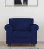 Numonk Velvet 1 Seater Sofa in Indigo Blue Colour