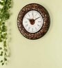 Nut Shell Wooden Roman Dial Analog Wall Clock