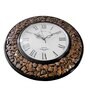Nut Shell Wooden Roman Dial Analog Wall Clock
