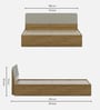 Nuvano King Size Bed With Box Storage In Melamine Finish