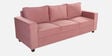 Nyson Velvet 3 Seater Sofa In Blush Pink Color