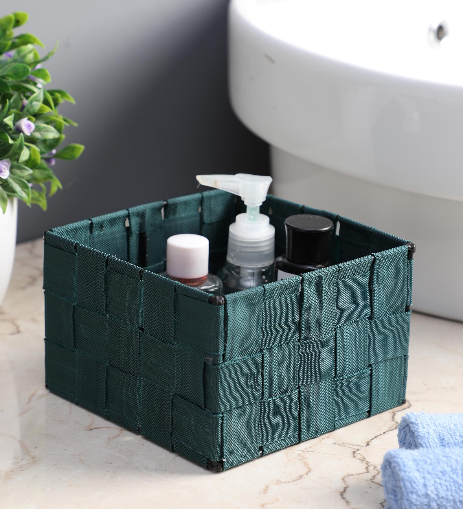Nylon Bath Basket In Green