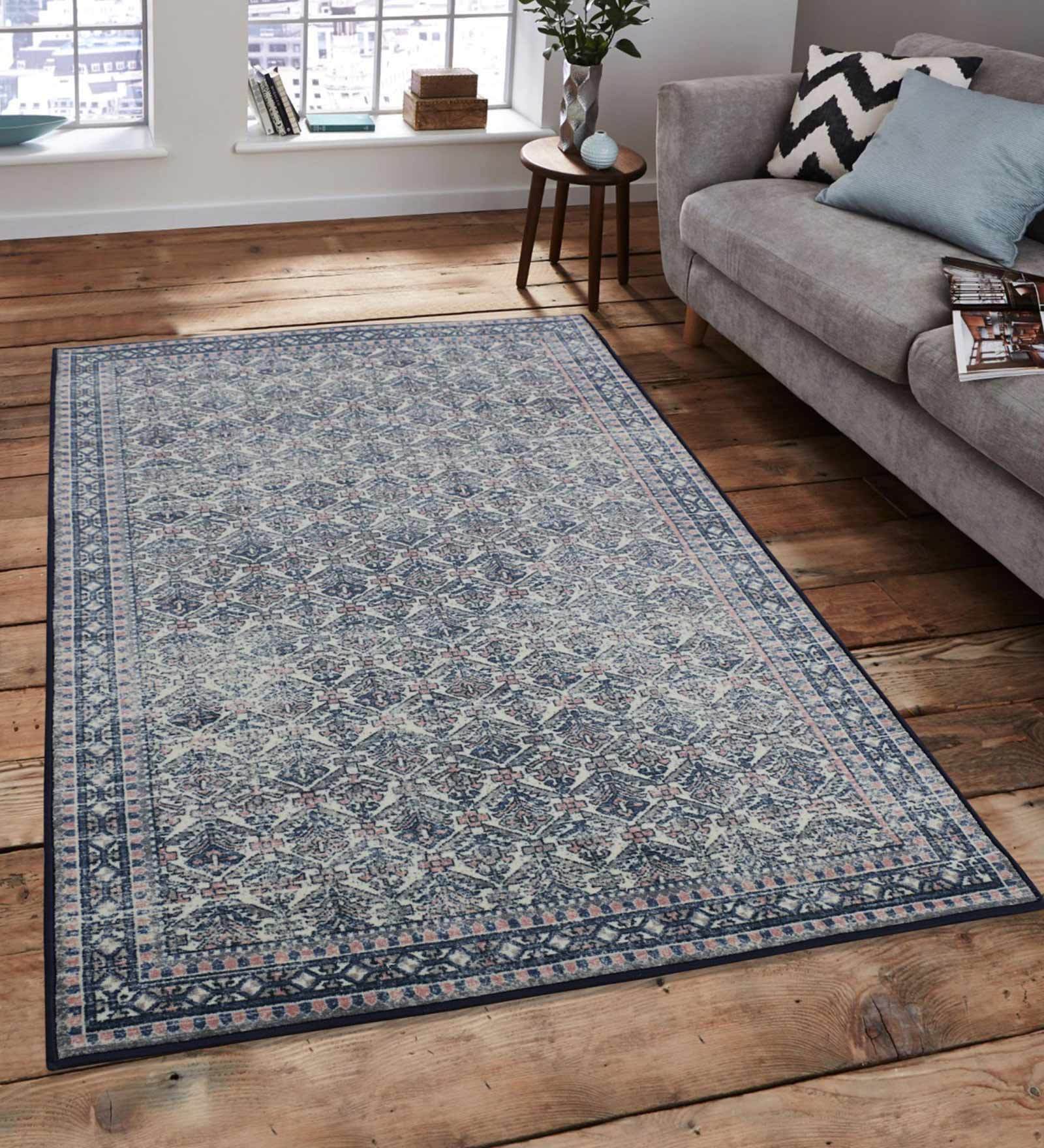 Buy Grey Persian Polyester 4 ft x 6 ft Machine Made Carpet at 58% OFF ...