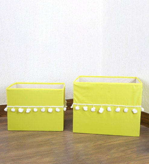 Buy Nylon Yellow 50 Ltr Wardrobe Boxes By My Gift Booth Online