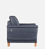 Nyke Leather 1 Seater Sofa in Blue Colour