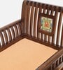 Nyle Solid Wood 1 Seater Sofa in Walnut Colour