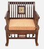 Nyle Solid Wood 1 Seater Sofa in Walnut Colour
