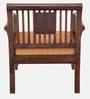 Nyle Solid Wood 1 Seater Sofa in Walnut Colour