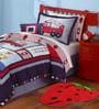 Red Abstract Nylon 28 x 18 Inches Kids Floor Mat