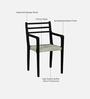 Nymburk Mango Wood Arm Chair In Sandblasted Black Finish