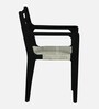 Nymburk Mango Wood Arm Chair In Sandblasted Black Finish