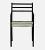 Nymburk Mango Wood Arm Chair In Sandblasted Black Finish