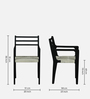 Nymburk Mango Wood Arm Chair In Sandblasted Black Finish