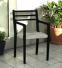 Nymburk Mango Wood Arm Chair In Sandblasted Black Finish