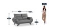 Oakland 2 Seater Sofa in Charcoal Colour