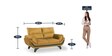Oakland 2 Seater Sofa in Yellow Colour