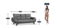 Oakland 3 Seater Sofa in Charcoal Colour