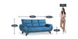 Oakland 3 Seater Sofa in Blue Colour
