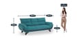 Oakland 3 Seater Sofa in Green Colour