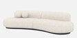 Oakridge Boucle Fabric 4 Seater Sofa in Off-White Color