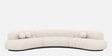 Oakridge Boucle Fabric C Shape Corner Sofa in Off-White Color