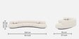 Oakridge Boucle Fabric C Shape Corner Sofa in Off-White Color