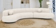 Oakridge Boucle Fabric C Shape Corner Sofa in Off-White Color