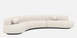Oakridge Boucle Fabric C Shape Corner Sofa in Off-White Color