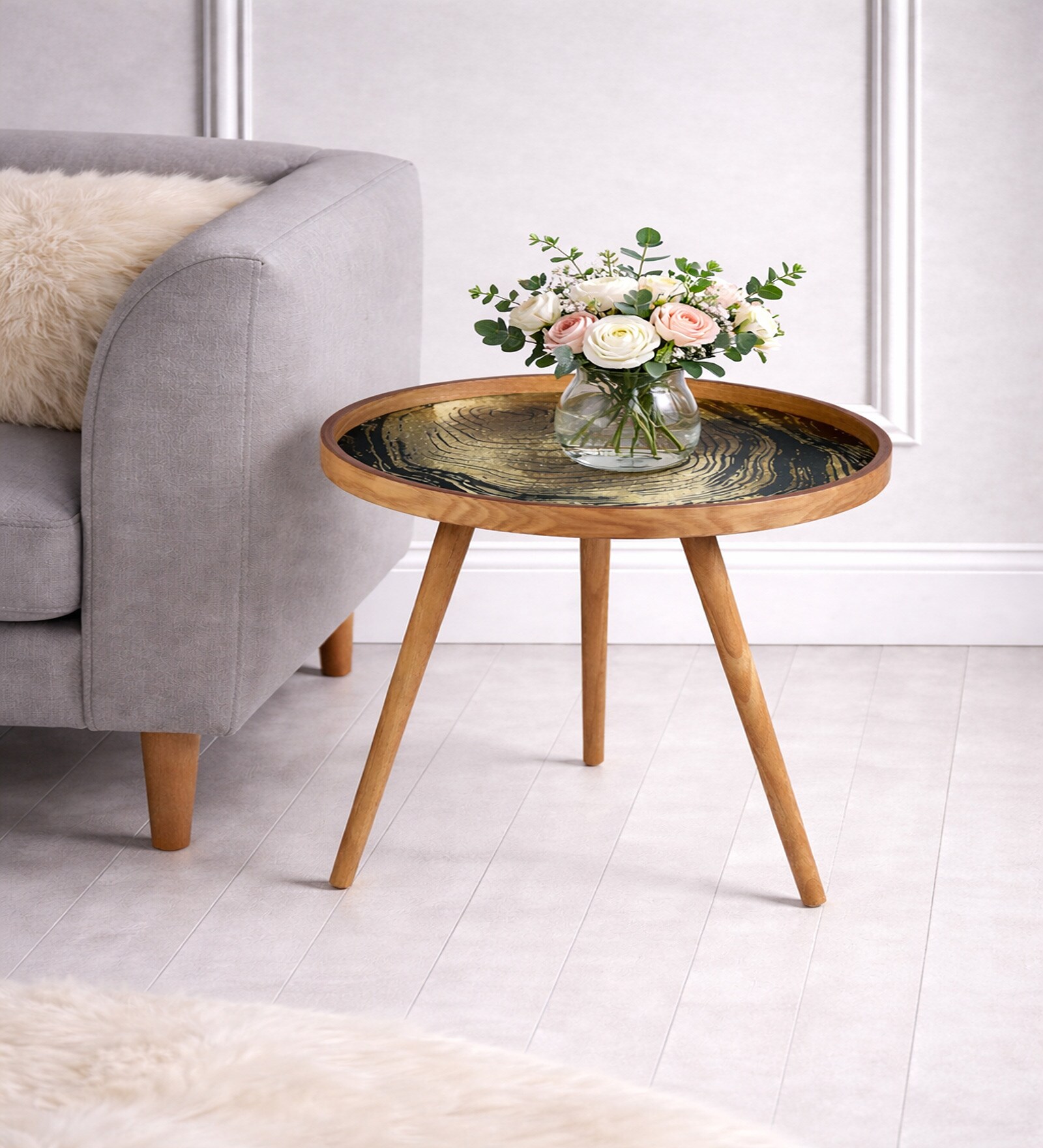 Oakveil Large End Table In Brown Finish