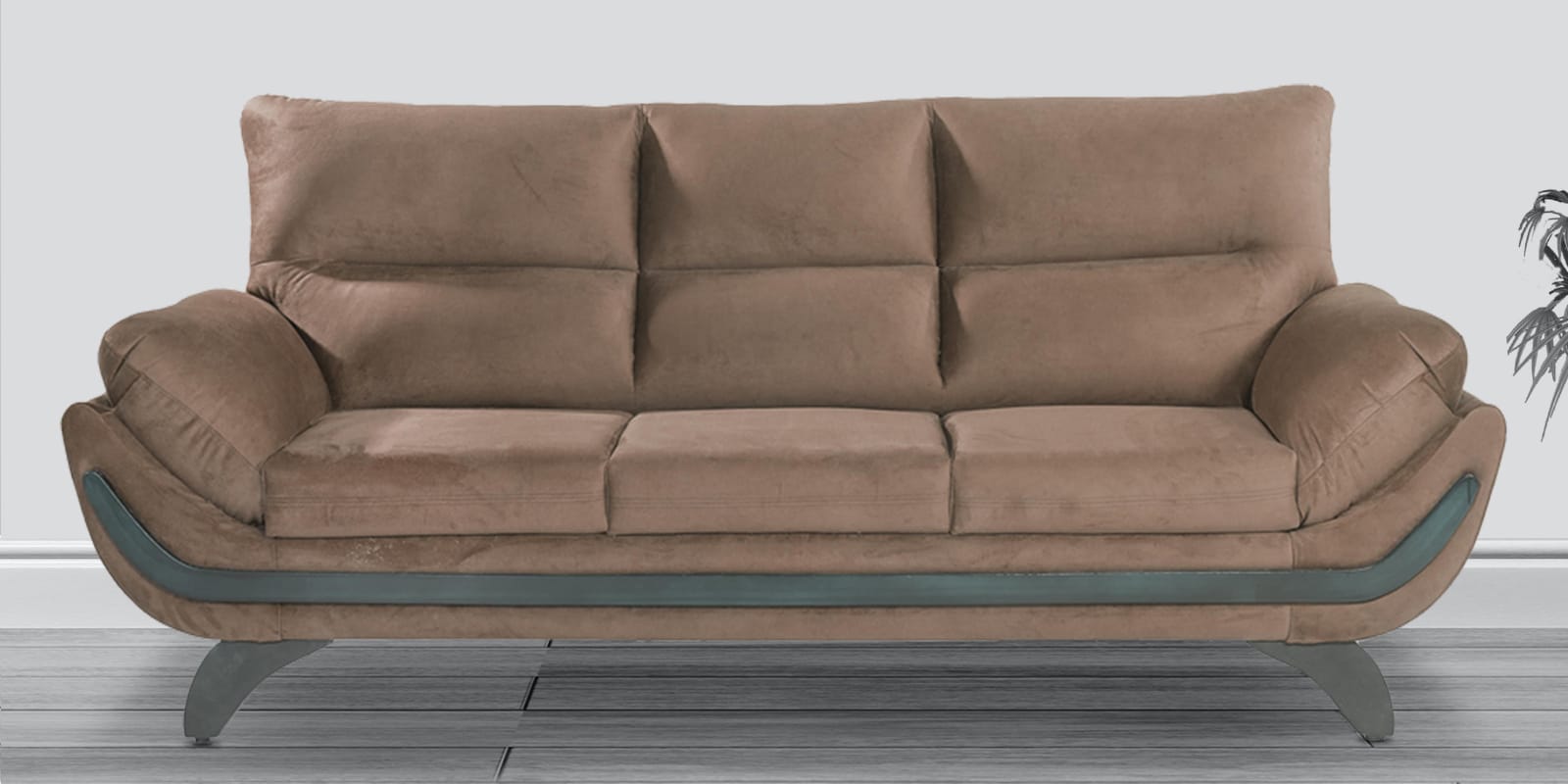 Oakland 3 Seater Sofa in Brown Colour