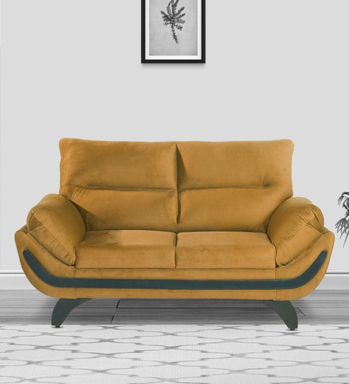 Oakland 2 Seater Sofa in Yellow Colour