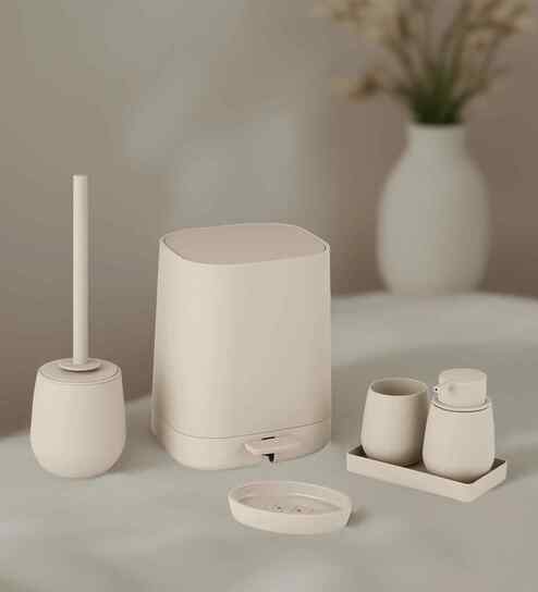 Oasis 6 Pcs PVC Bath Set L Beige