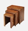Oakland Nesting Table In Natural Teak Finish