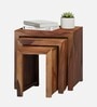 Oakland Nesting Table In Natural Teak Finish