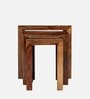 Oakland Nesting Table In Natural Teak Finish
