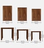 Oakland Nesting Table In Natural Teak Finish