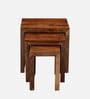 Oakland Nesting Table In Natural Teak Finish
